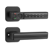 Wooden door graffiti single tongue fingerprint password handle lock Bluetooth all intelligent lock