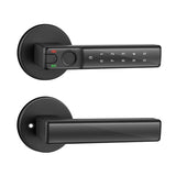 Wooden door graffiti single tongue fingerprint password handle lock Bluetooth all intelligent lock